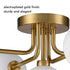 Modern Gold Semi Flush Mount Ceiling Light Glass Globes